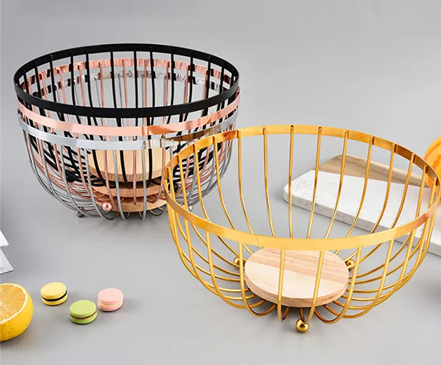 Fruit Basket Gold Round